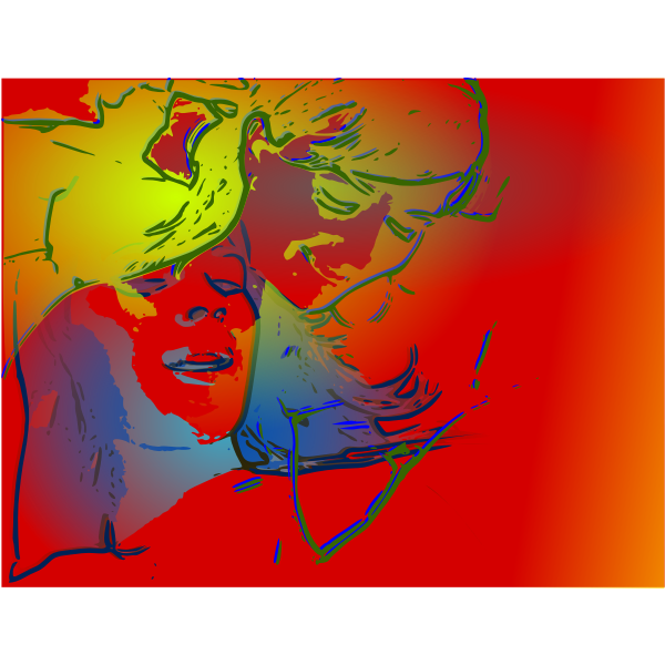 SVG Abstract portrait illustration