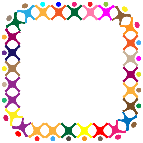 SVG Abstract prismatic people