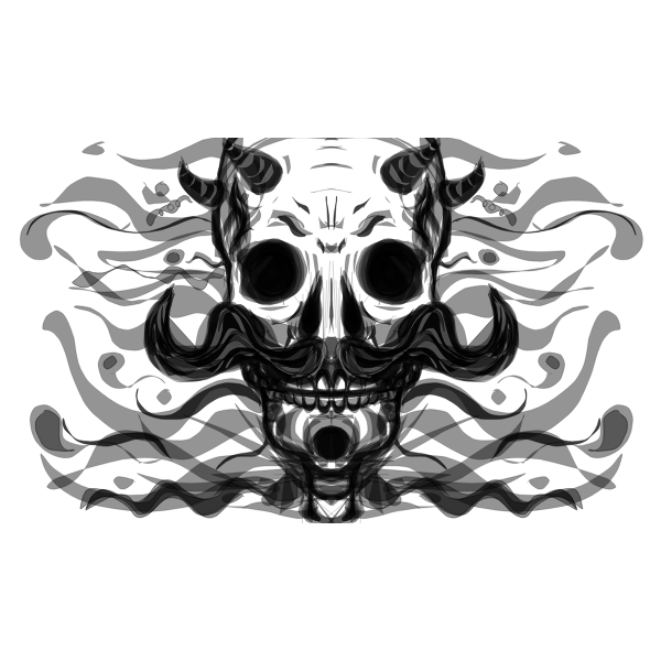 SVG Abstract skull
