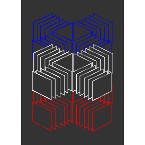 SVG abstract square tree times