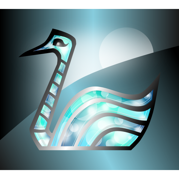 SVG Abstract swan