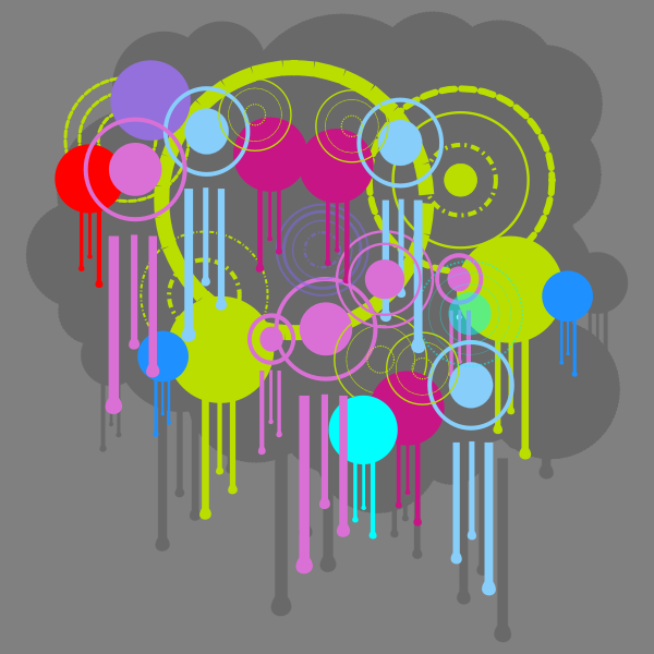 SVG abstract urban bubbles
