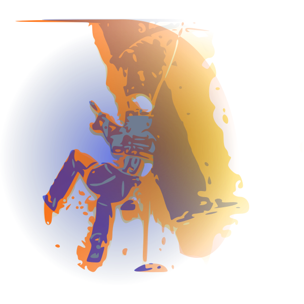 SVG Abstract vector image of extreme climber