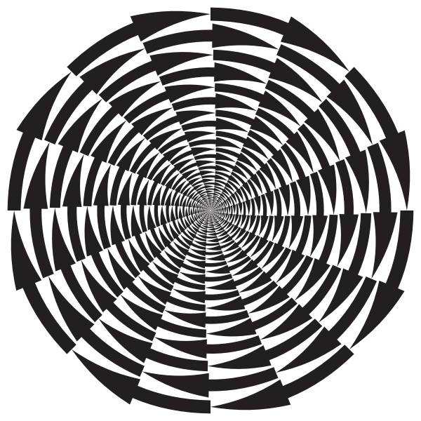 SVG Abstract vortex in black and white image