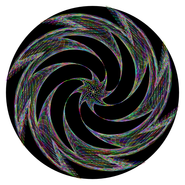 SVG Abstract vortex with colorful details