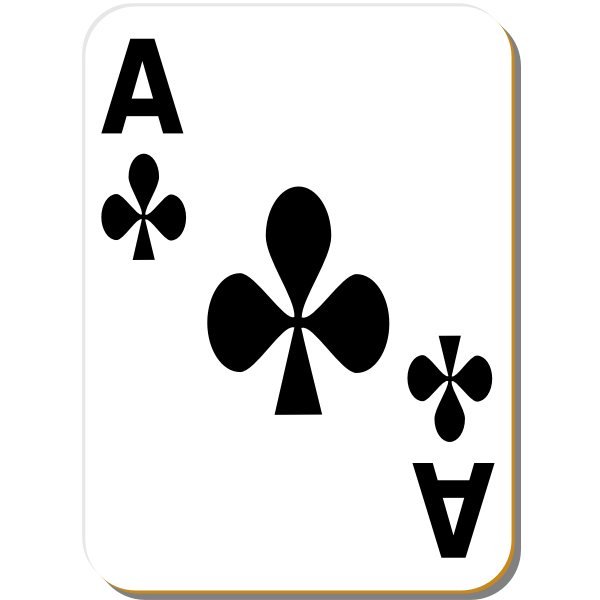 SVG Ace of clubs vector illustration
