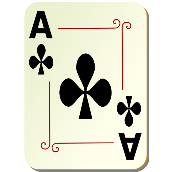 SVG Ace of clubs vector image
