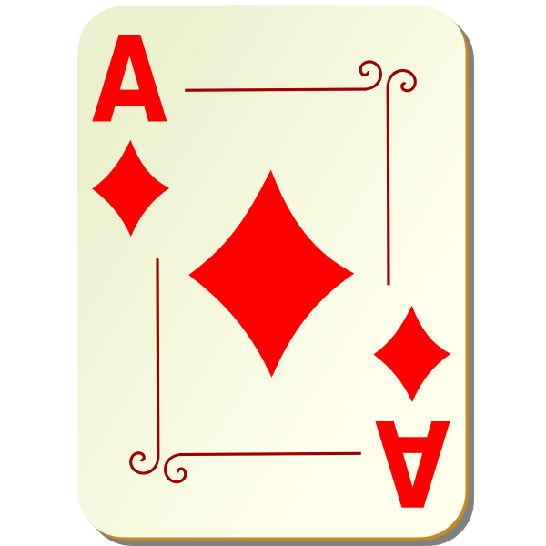 SVG Ace of diamonds vector drawing