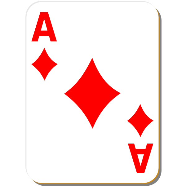 SVG Ace of diamonds vector image
