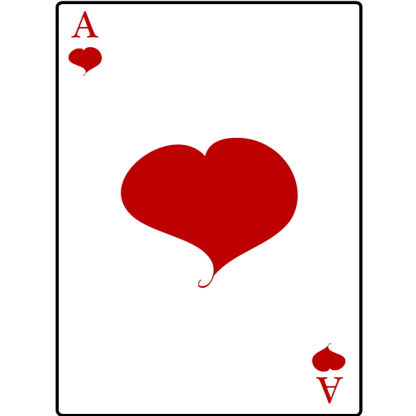SVG Ace of hearts card