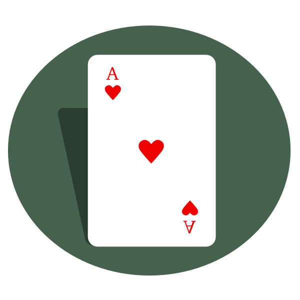 SVG Ace of hearts playing card vector drawing
