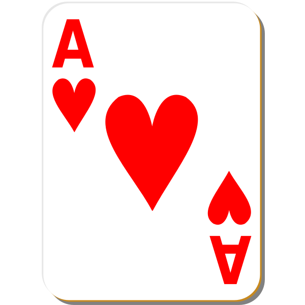 SVG Ace of hearts vector graphics