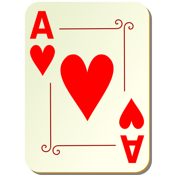 SVG Ace of hearts vector graphics
