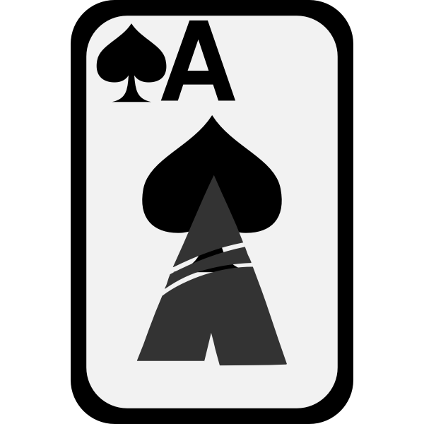 SVG Ace of Spades funky playing card vector clip art