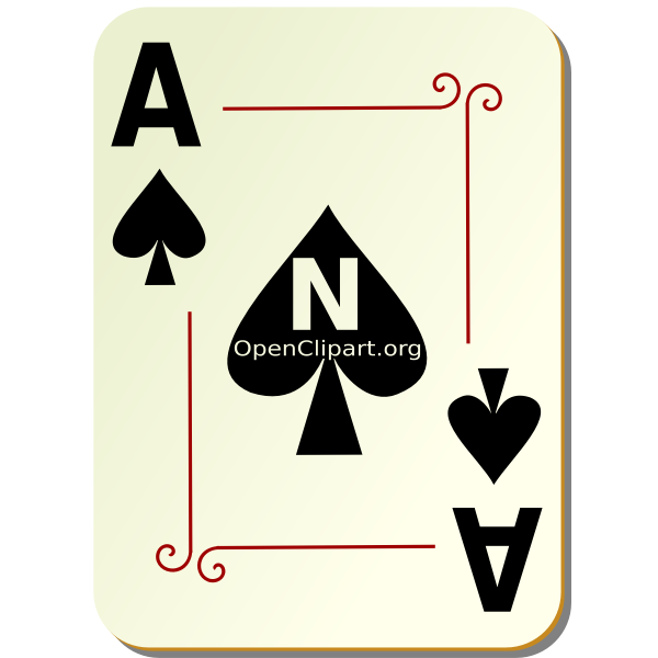 SVG Ace of spades playing card vector illustration