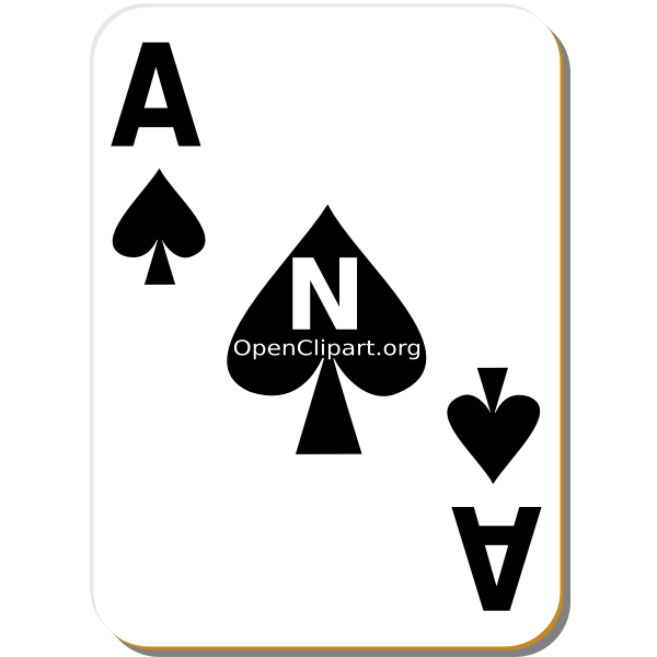 SVG Ace of spades playing card vector image