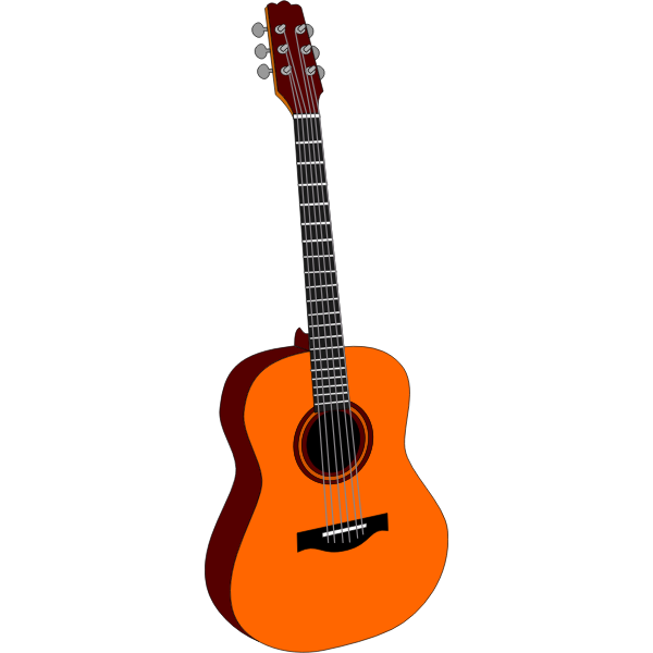 SVG Acoustic guitar clip art vector graphics