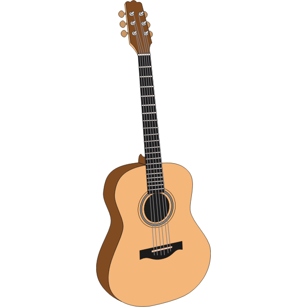 SVG Acoustic guitar vector drawing