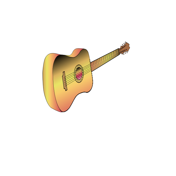SVG Acoustic guitar vector graphics