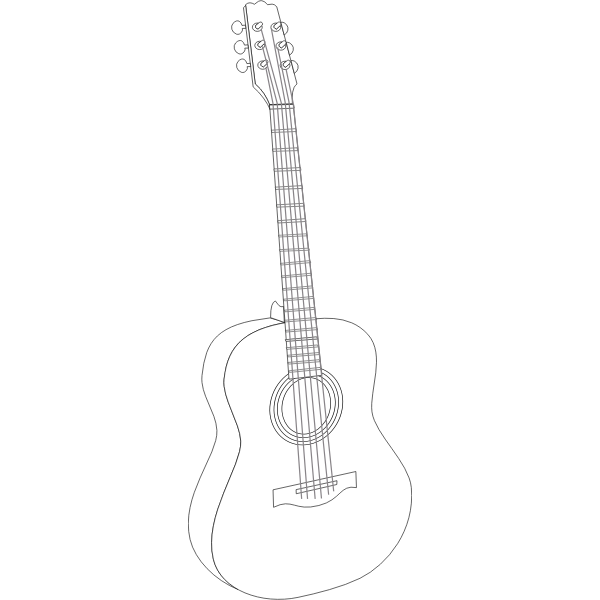 SVG Acoustic guitar vector illustration