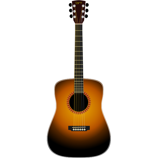 SVG Acoustic guitar vector image