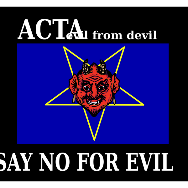 SVG ACTA evil vector sign