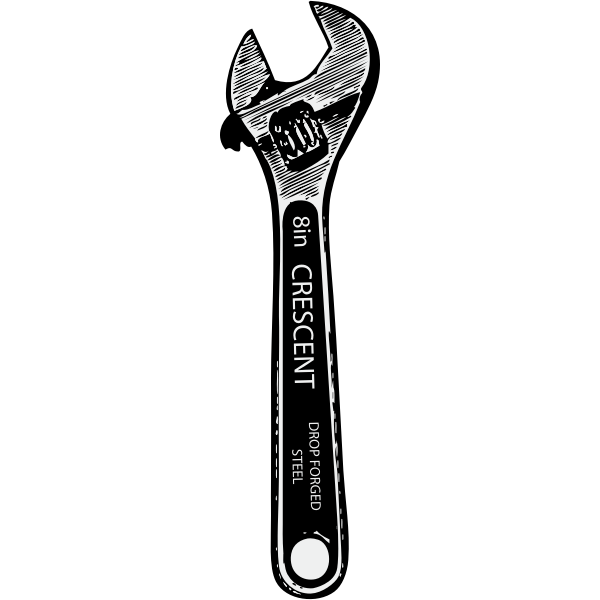 SVG adjustable crescent wrench