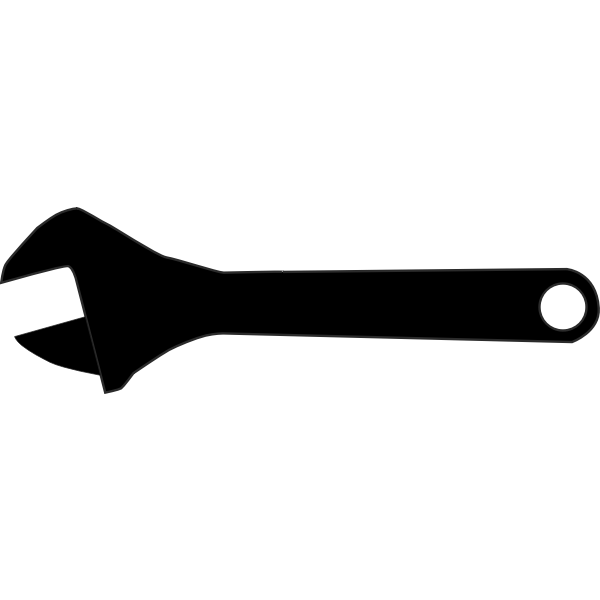 SVG Adjustable spanner silhouette