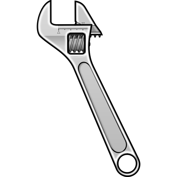 SVG Adjustable wrench icon vector image