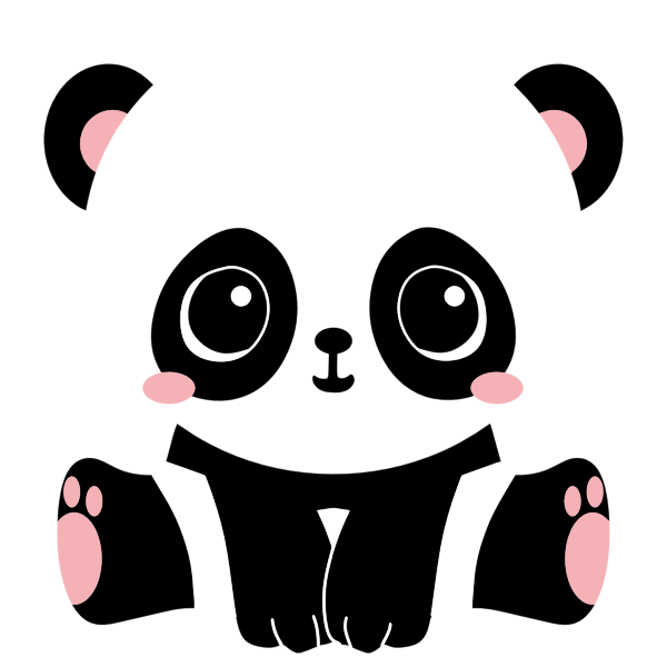 SVG Adorable panda