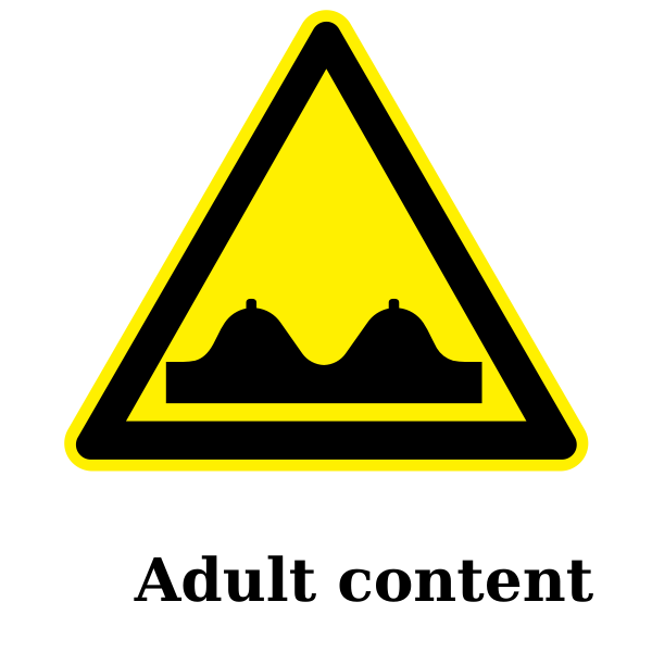 SVG Adult content warning sign