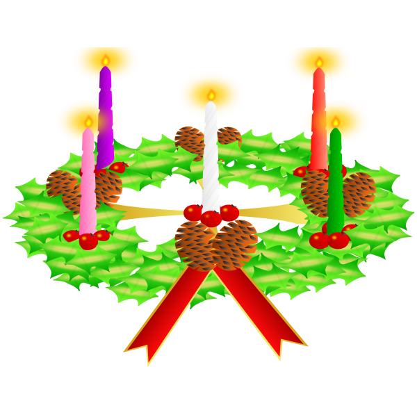 SVG Advent wreath vector