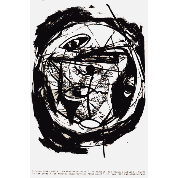 SVG Advertising poster for artistic exhibit