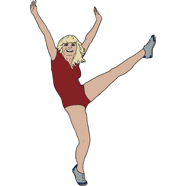 SVG Aerobic dancer vector image