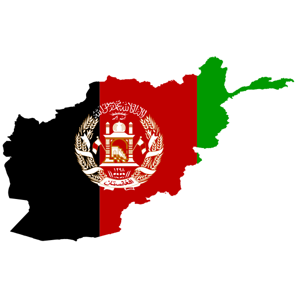 SVG Afghanistan039s flag and map