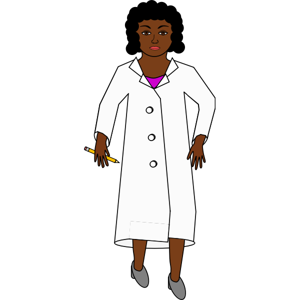 SVG African-american female scientist vector image