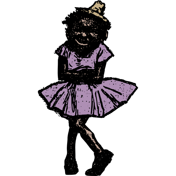 SVG African American girl