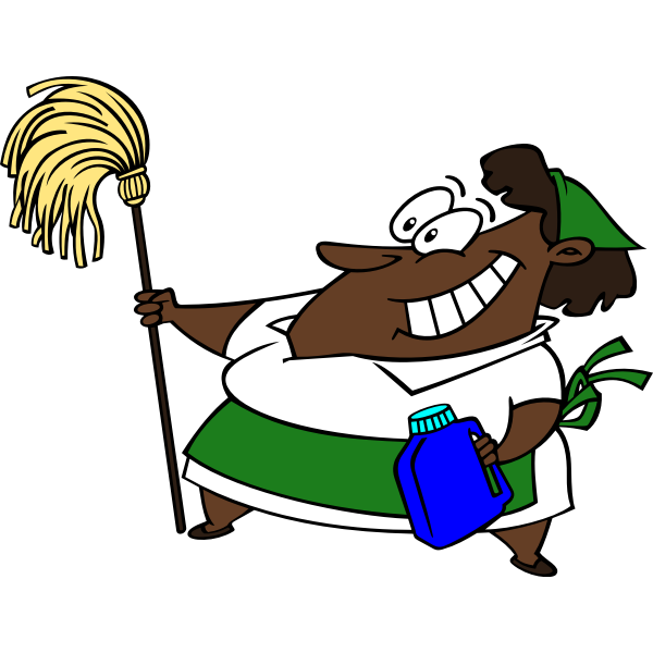 SVG African cleaning lady