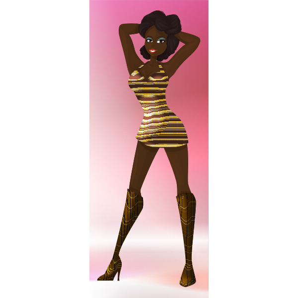 SVG African exotic dancer