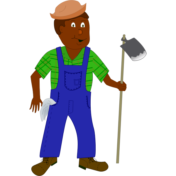 SVG African farmer