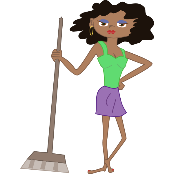 SVG African housekeeper