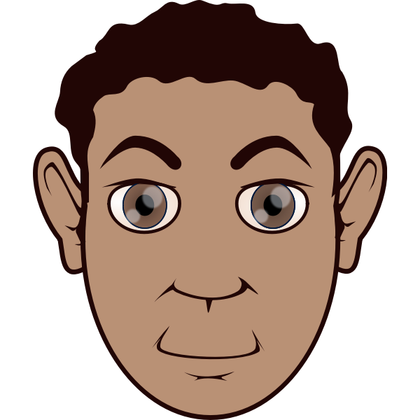 SVG African kid039ss head