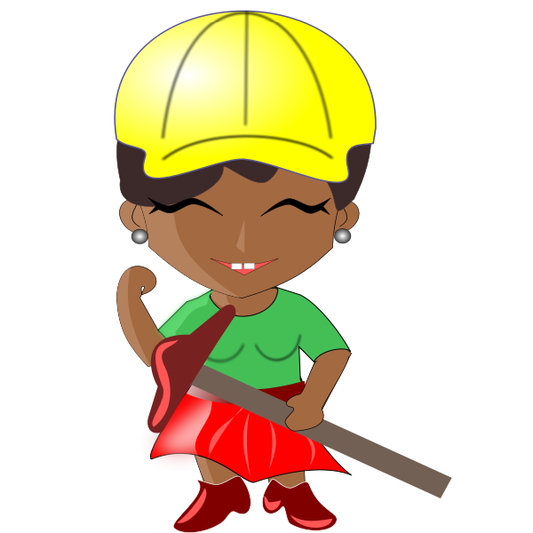 SVG African lady architect