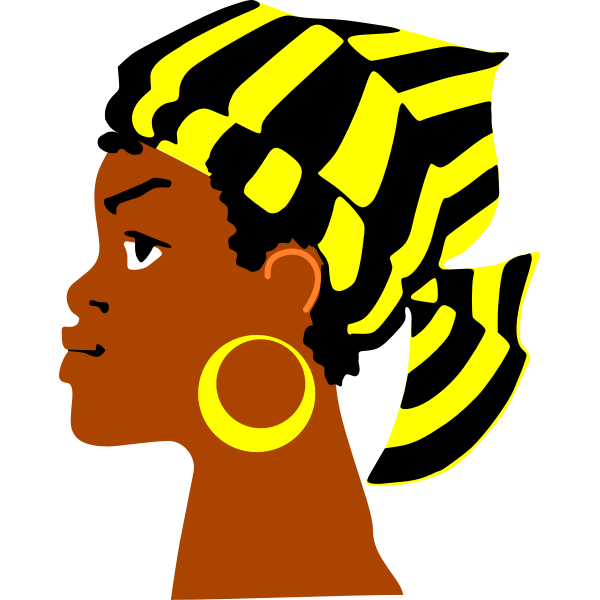 SVG African lady039s head