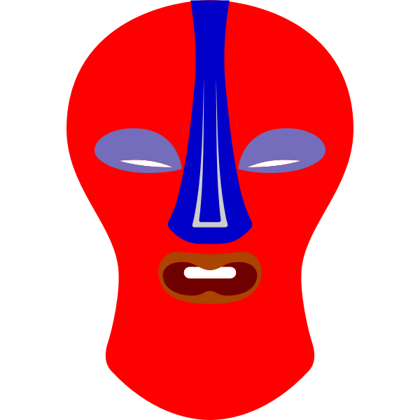 SVG African Mask Baluba Zaire