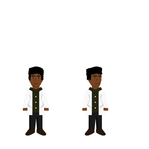 SVG African men in white coats
