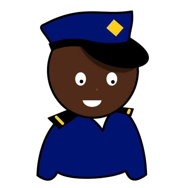 SVG African policeman
