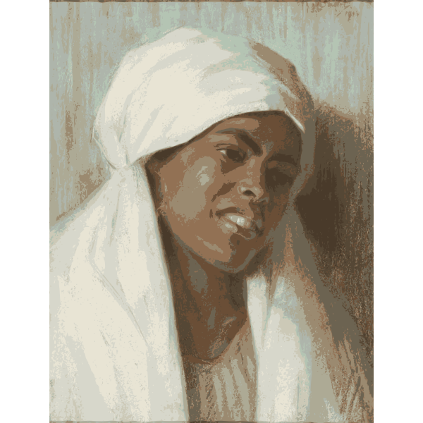 SVG African woman painting