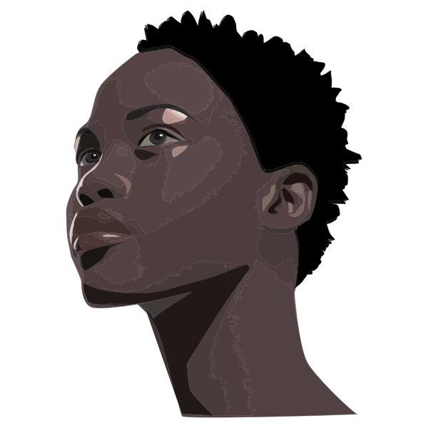 SVG African Woman Portrait