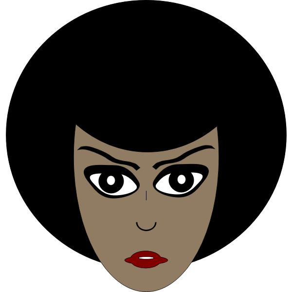 SVG African woman vector illustration